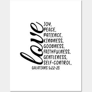 Fruit Of Spirit Love Joy Peace Patience Kindness Goodness Posters and Art